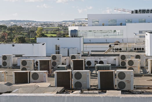 Exhaust vents of industrial air conditioning photo
