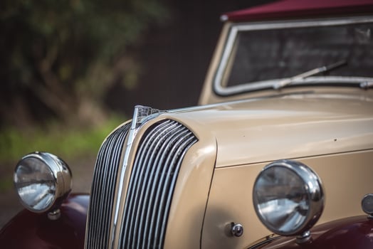 Classic British vehicle restored to former glory state, West Sussex, UK. photo