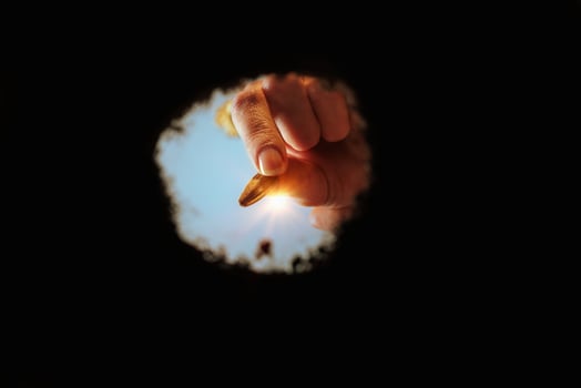 Hand planting sunflower seeds in soil close-up, bottom view, successful agribusiness concept photo