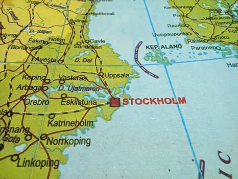 Map of Stockholm City, Sweden. photo