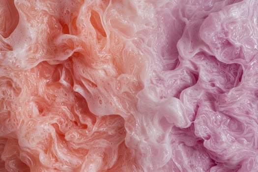 Abstract pink and orange swirls of creamy texture photo
