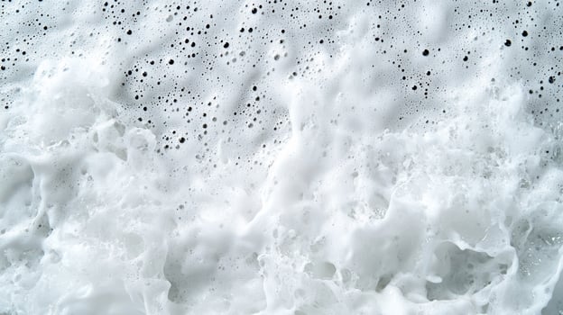 A close up of a wave with bubbles and water photo