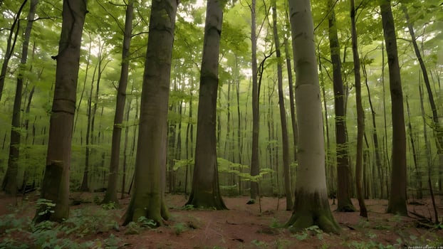 Majestic Old Growth Beech Forest in Summer photo