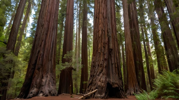 Majestic Redwood Forest in California's Big Basin State Park photo