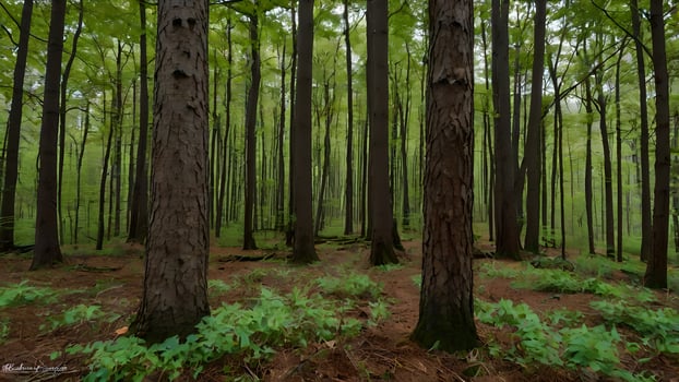 Serene Green Forest Tranquility photo