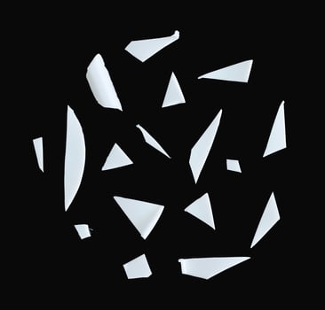 abstract microplastic particle isolated element photo