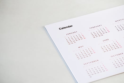 calendar paper on the table background photo
