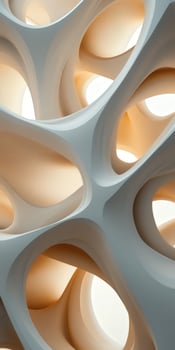 Intricate organic design in a modern architectural structure photo