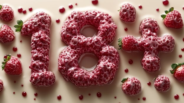 Fresh strawberries are artistically arranged and dipped in chocolate form number 18 photo