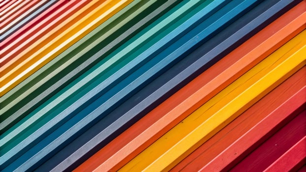 Vibrant material lines urban setting close-up view colorful environment abstract concept photo