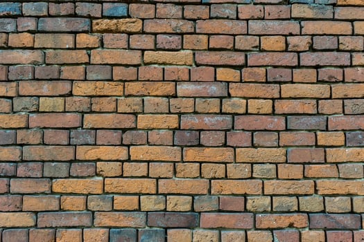 Old brown brick wall texture. Background of a old brick house. photo