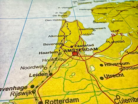 Map of Amsterdam, Netherland. photo