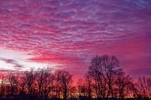 Colorful winter sky sunset photo
