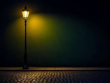 Warm Glow of a Streetlight at Night photo