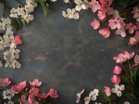 Floral arrangement with pink and white flowers. photo