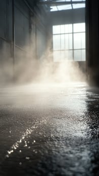 Steam coming out of a large industrial building photo