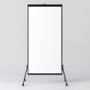 Blank display board ready for presentations and creative ideas. photo