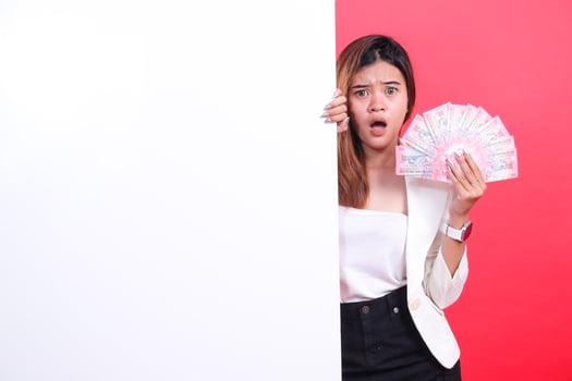 Woman with Money photo