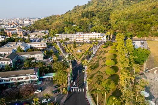 The Taiwan Provincial Government building at Zhongxing New Village in Nantou County, Taiwan photo
