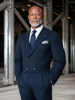 Confident businessman in a sharp suit photo