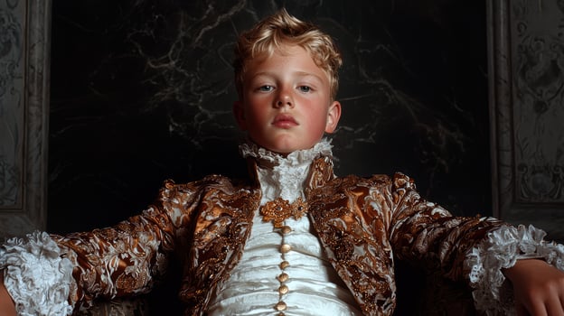 Young boy in a royal costume photo