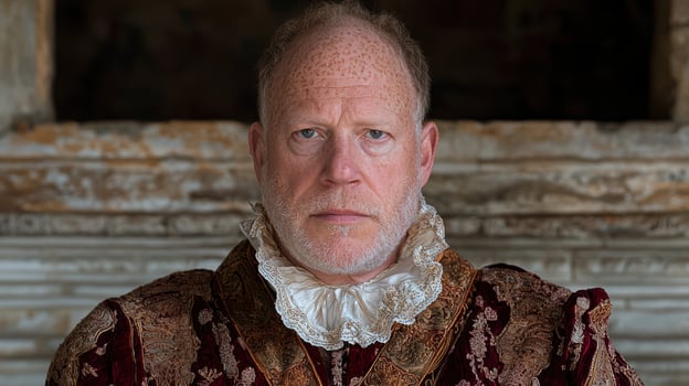 Portrait of a man in a historical costume photo