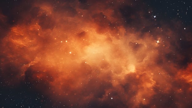 A vibrant depiction of a cosmic nebula filled with stars and celestial gas. photo