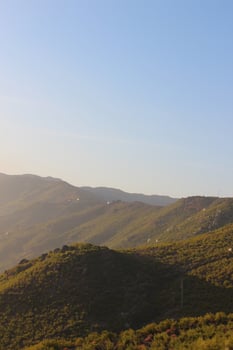 over a mountain range photo