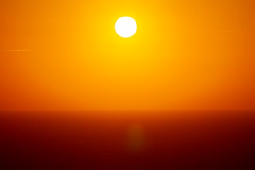 Sunset at the panoramic ocean at Mineyama promontory in Amami oshima Kagoshima photo