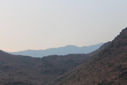 over a mountain range photo