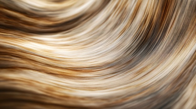 The image is of a long, wavy brown hair photo