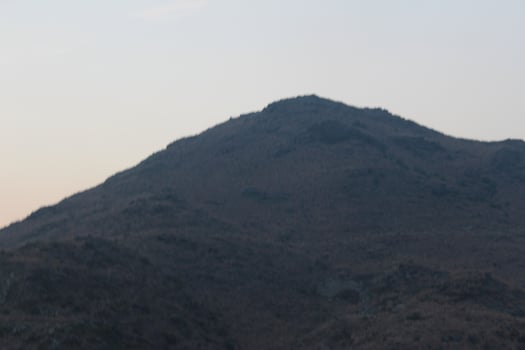 A person flying a kite on a hill. photo