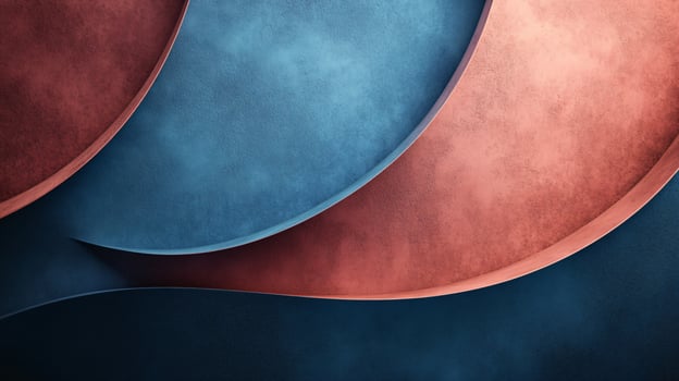 A blue and red wall with a pattern of lines photo