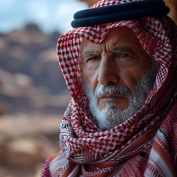 Exploring the Ancient Landscapes of the Middle East. A Journey Through Time and Culture, Revealing the Stories of Resilient People with Traditional Attire and Deep-Rooted Traditions. photo