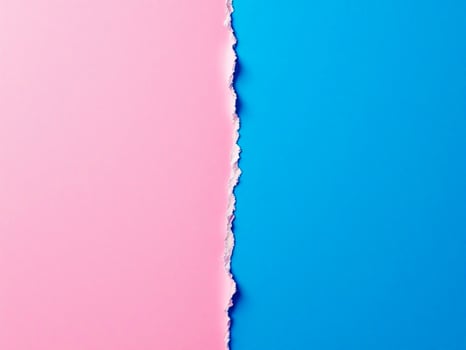 Torn paper with space for your message on pink and blue background photo