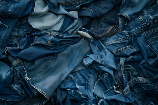Pile of Denim Jeans photo
