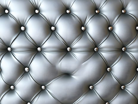 Silver Tufted Leather Upholstery Texture Surface photo