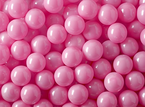 Aerial View of Pink Plastic Balls photo