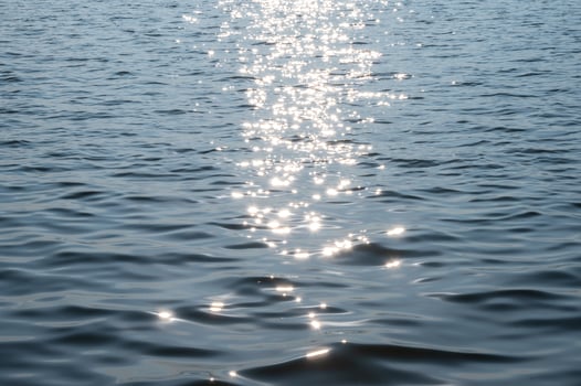 Sunlight reflecting on water. The ripple and pattern of nature. photo