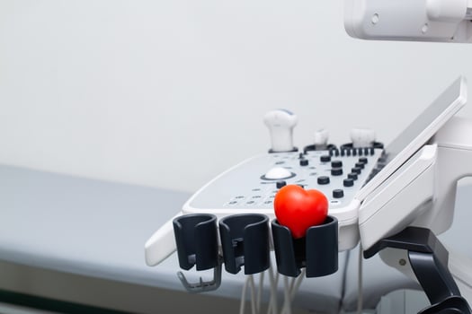 Modern ultrasound machine, Medical equipment in clinic. photo