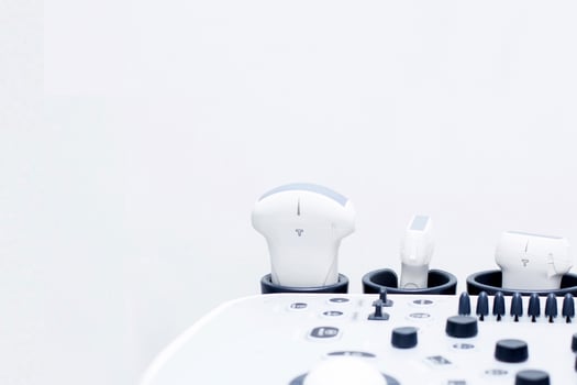 ultrasound machine, scanners and sensors. Medical equipment in the clinic. photo