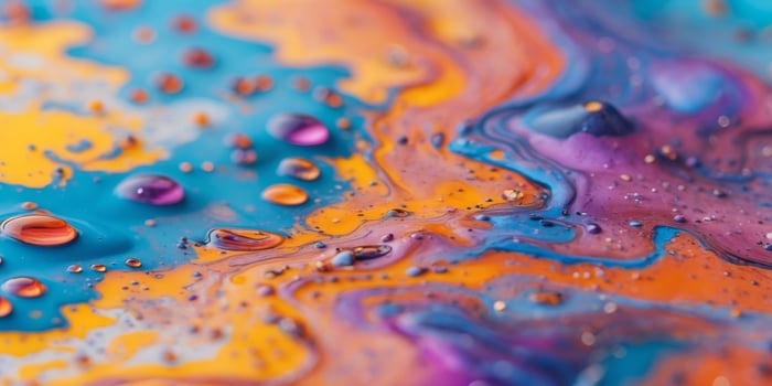 Stunning Abstract Oil and Water Mix Gradient Colors photo