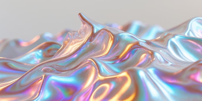 Holographic iridescent liquid texture background photo