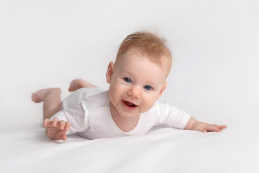Cute baby in studio photo