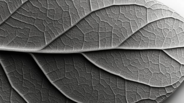 Intricate detail of leaf veins showcasing nature's design and texture photo