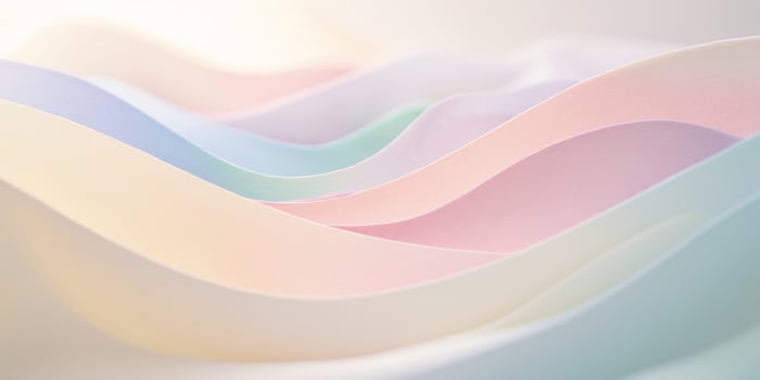 Pastel gradient abstract waves in soft light photo