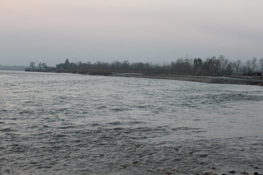 river view and sunset photo