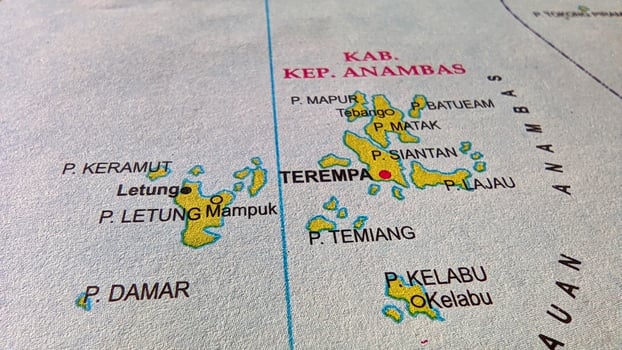 Map of Terempa, Anambas Islands Regency, Indonesia. photo