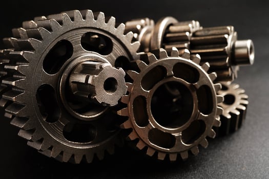 Metal gear wheel engine car and bike, mechanic photo