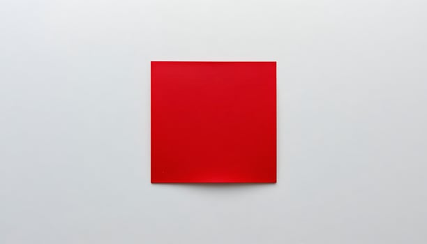 Bold Red Square Minimalist Color Field Painting photo
